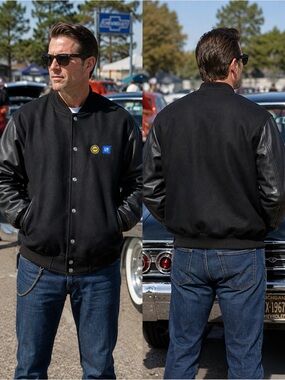 GM UAW Union Varsity Jacket XL Wool Leather Sleeves Vintage Bomber Made In USA